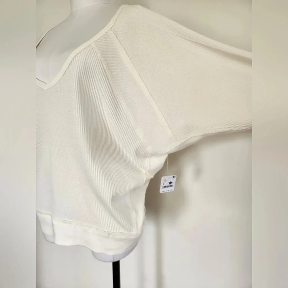 NWT || FREE PEOPLE || Santa Clara waffle weaved shirt - Picture 4 of 7